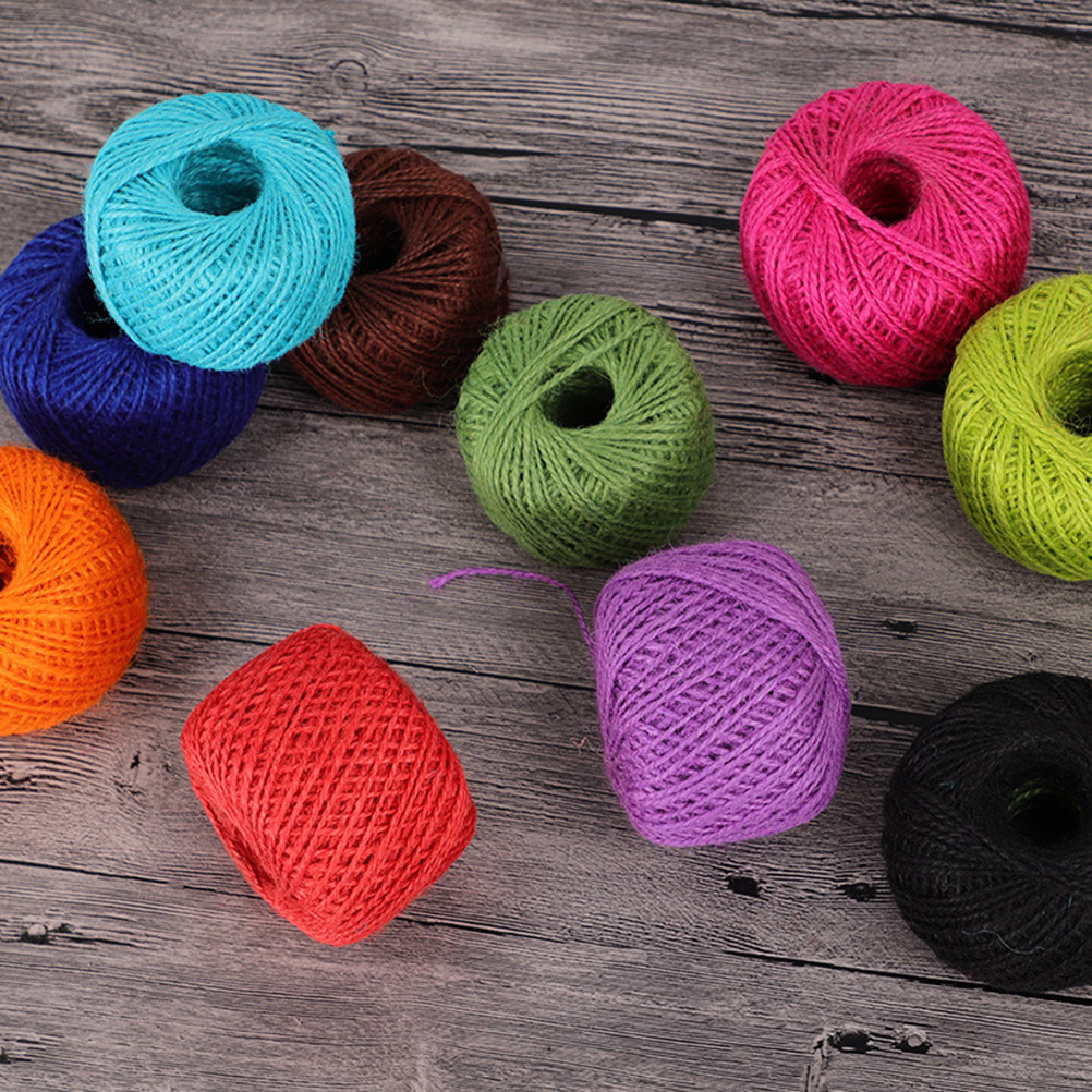 10Pcs 25M 2Mm Colorful Jute Ro - Twine Jute Natural recension och pris