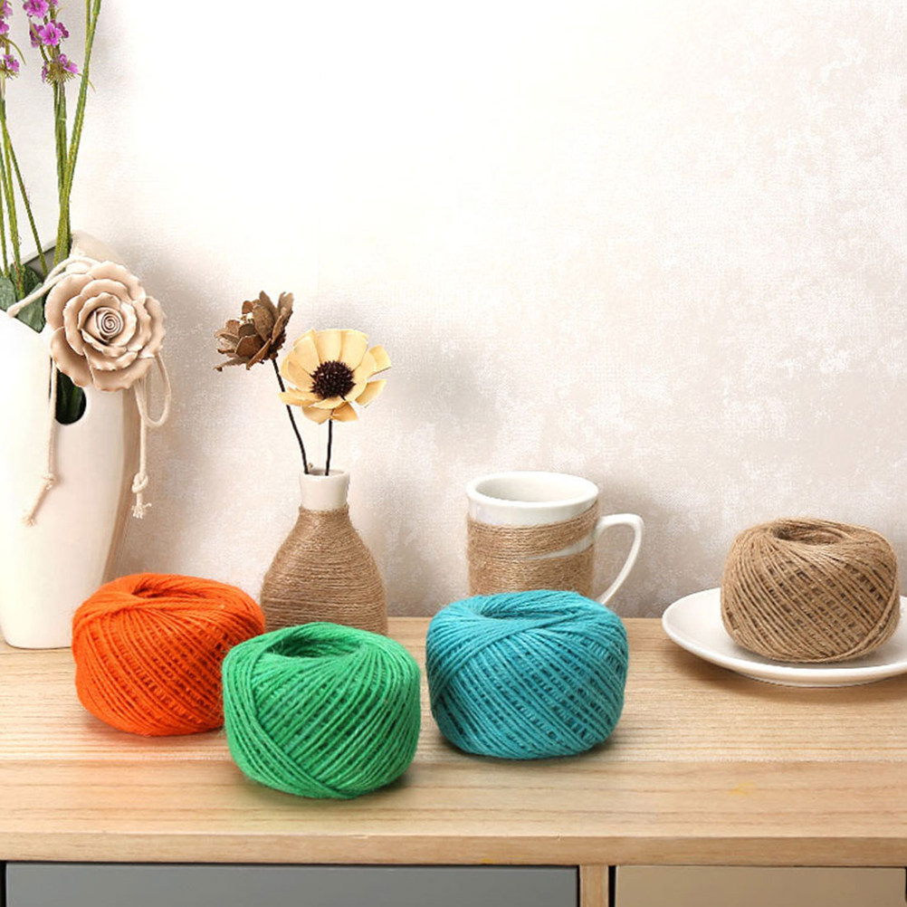 10Pcs 25M 2Mm Colorful Jute Ro - Twine Jute Natural recension och pris