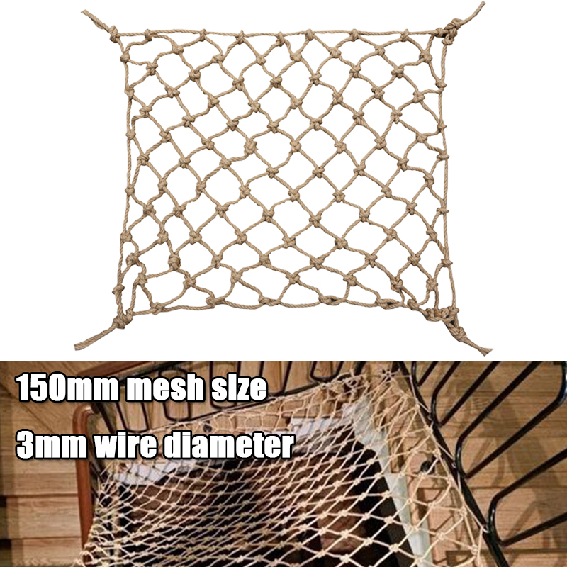 1Pc Hemp Rope Climbing Net Nat - Twine Jute Natural recension och pris