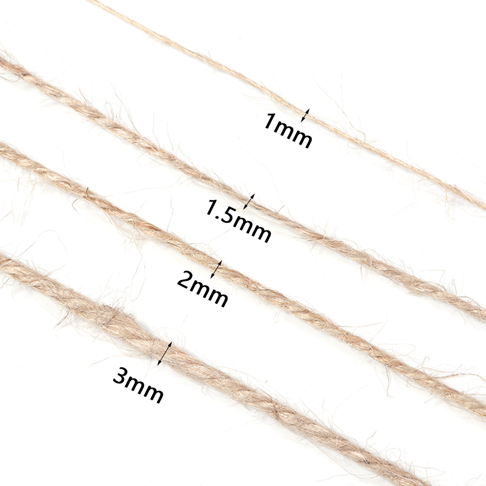 100Meters Natural Jute Cords S - Twine Jute Natural recension och pris