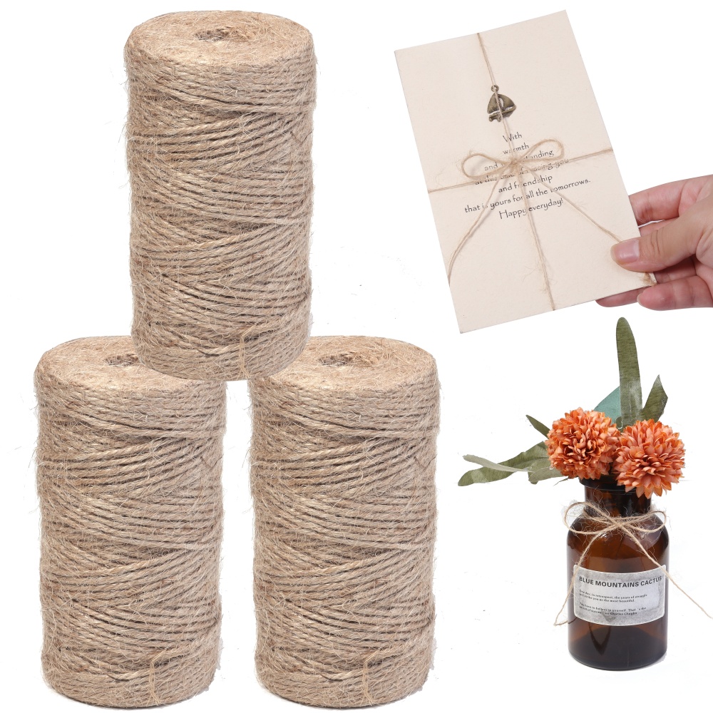 100Meters Natural Jute Cords S - Twine Jute Natural recension och pris