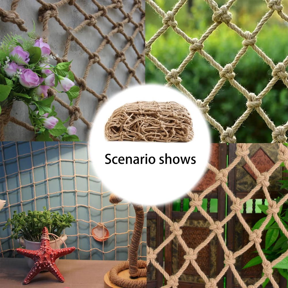 Hemp Rope Climbing Net Garden  - Twine Jute Natural recension och pris