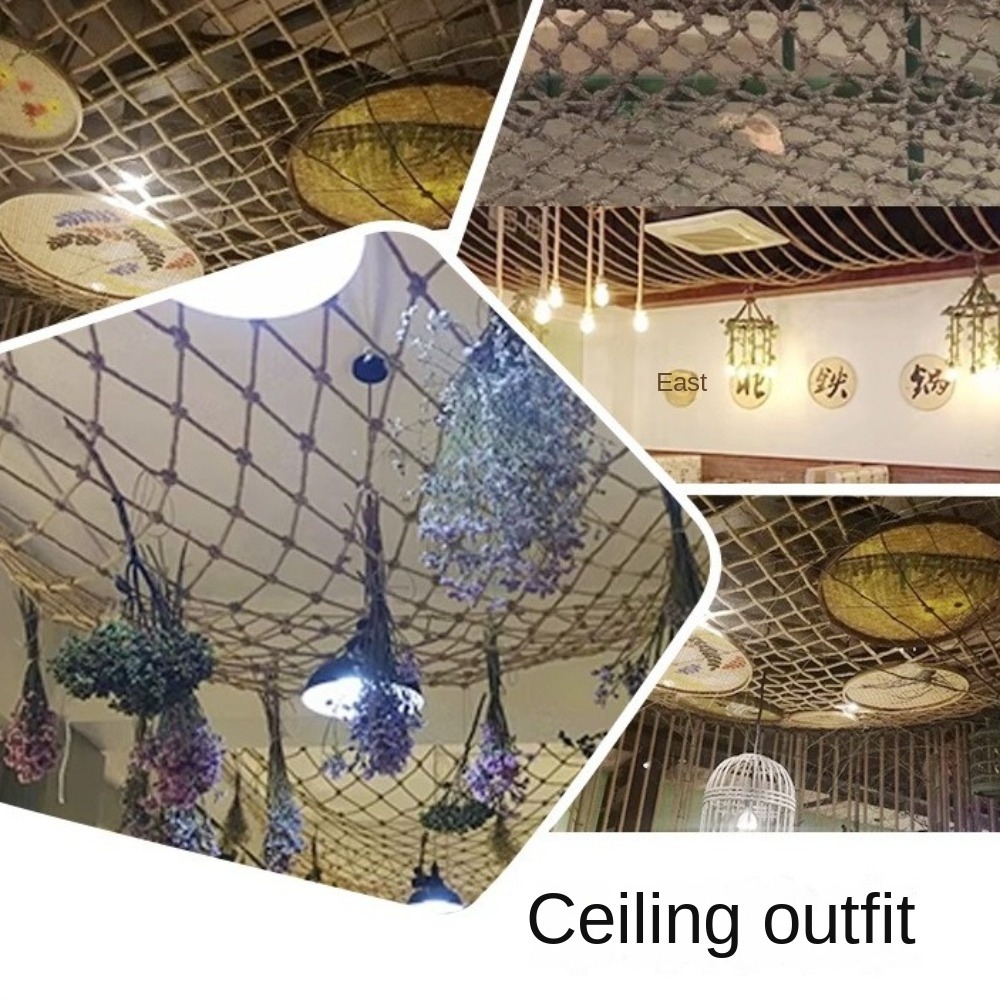 Hemp Rope Climbing Net Garden  - Twine Jute Natural recension och pris