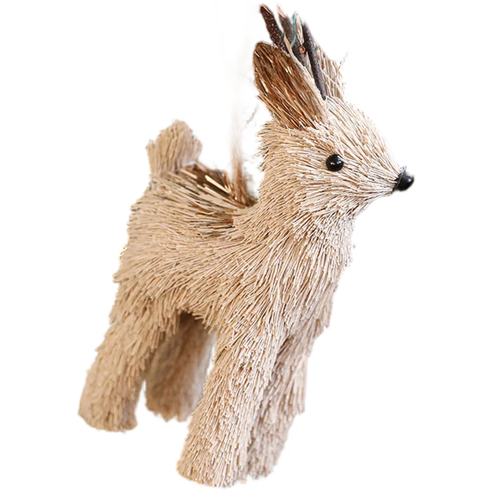 Natural Straw And Foam Elk Orn - Twine Jute Natural recension och pris
