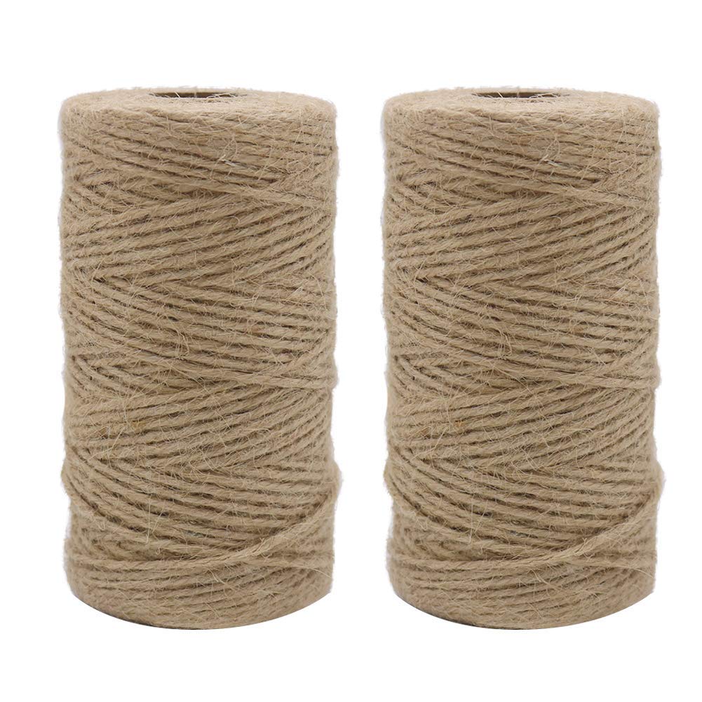 2Pcs X 333 Feet 2Mm 3Ply Jute  - Twine Jute Natural recension och pris